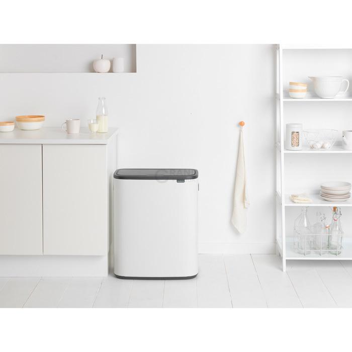 Brabantia Сміттєвий бак 2х30 л білий Bo Touch Bin | https://grandposuda.com.ua