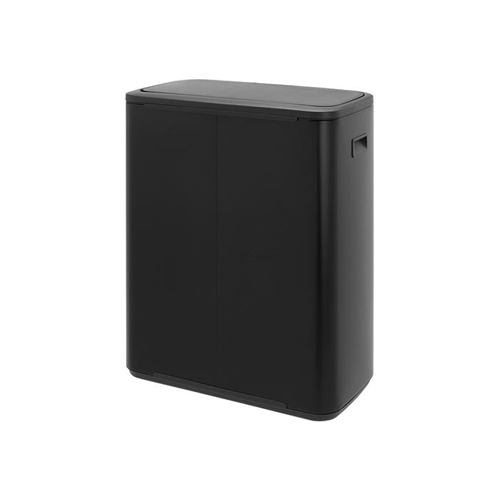 Brabantia Мусорный бак 2х30 л черный матовый Bo Touch Bin | https://grandposuda.com.ua