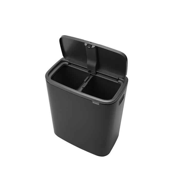 Brabantia Мусорный бак 2х30 л черный матовый Bo Touch Bin | https://grandposuda.com.ua