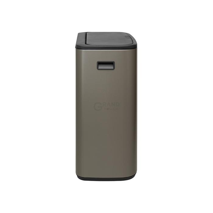 Brabantia Сміттєвий бак 2х30 л платиновий Bo Touch Bin | https://grandposuda.com.ua