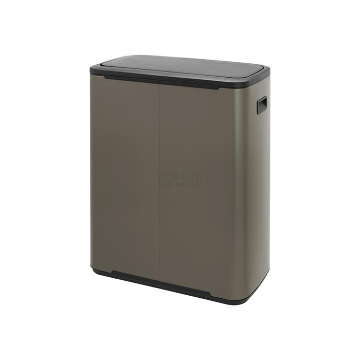 Brabantia Сміттєвий бак 2х30 л платиновий Bo Touch Bin | https://grandposuda.com.ua