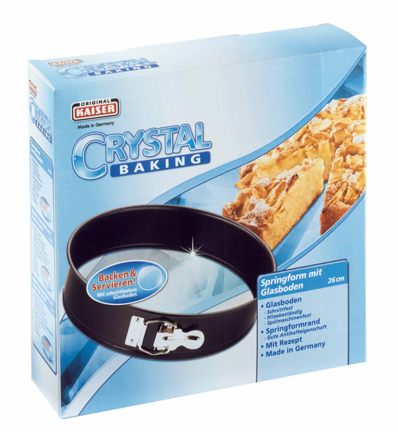 Kaiser Форма для випікання роз’ємна кругла Ø 26 см Crystal Baking | https://grandposuda.com.ua