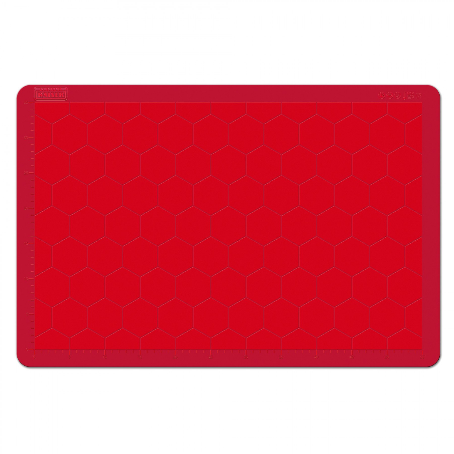 Kaiser Силиконовый коврик для выпечки красный 40 x 30 см | https://grandposuda.com.ua