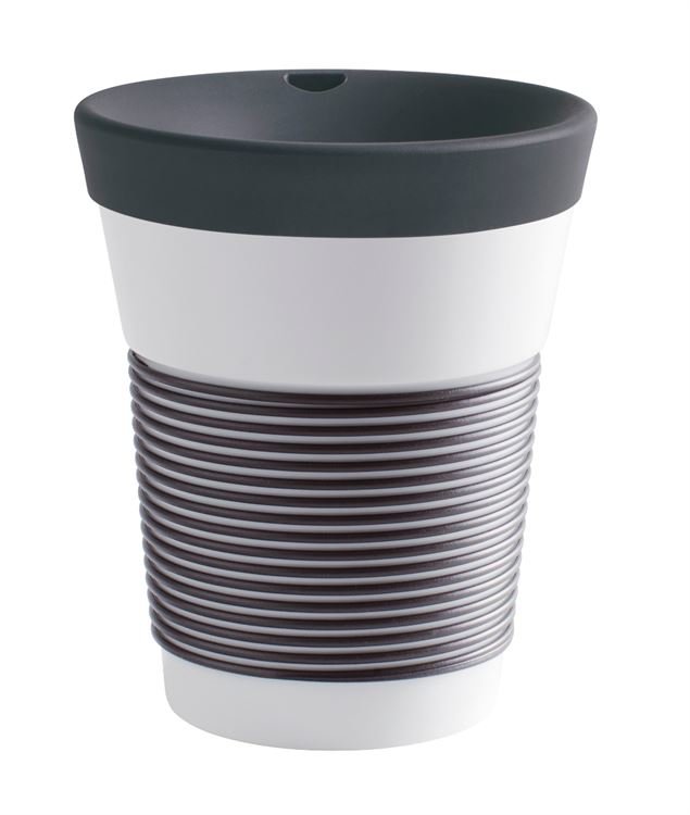 Kahla Чашка 0,35 л, з кришкою чорно-біла Сupit To Go Mugs Magic Grip | https://grandposuda.com.ua
