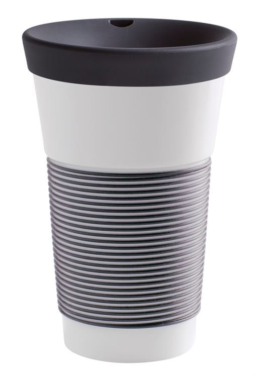 Kahla Чашка 0,47 л, з кришкою чорно-біла Сupit To Go Mugs Magic Grip | https://grandposuda.com.ua