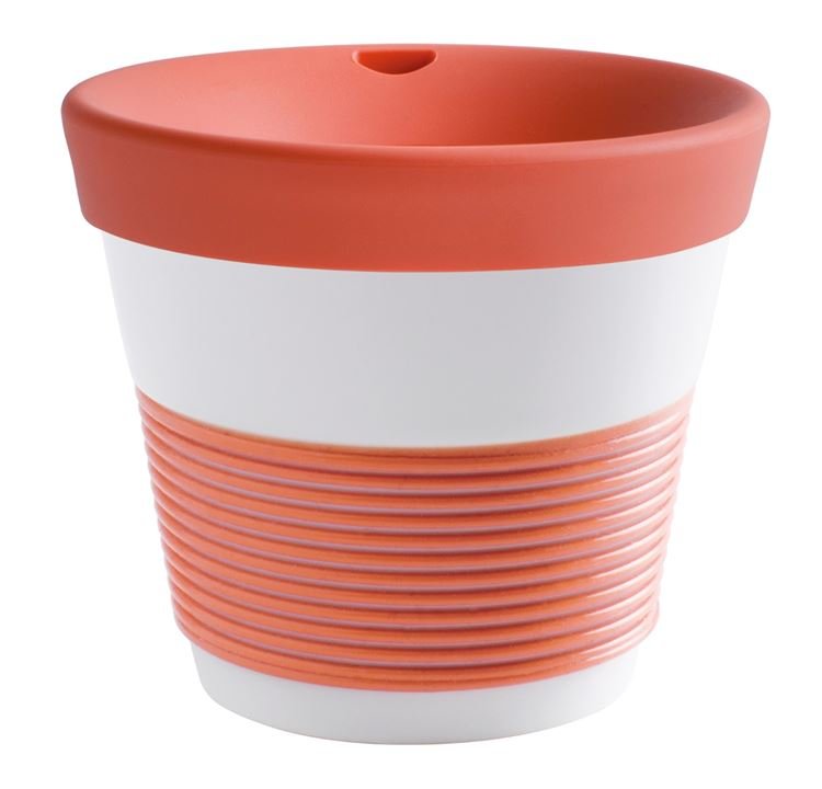 Kahla Чашка 0,23 л, з кришкою кораловий захід Сupit To Go Mugs Magic Grip | https://grandposuda.com.ua