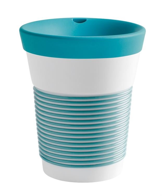 Kahla Чашка 0,35 л, з кришкою біло-зелена Сupit To Go Mugs Magic Grip | https://grandposuda.com.ua
