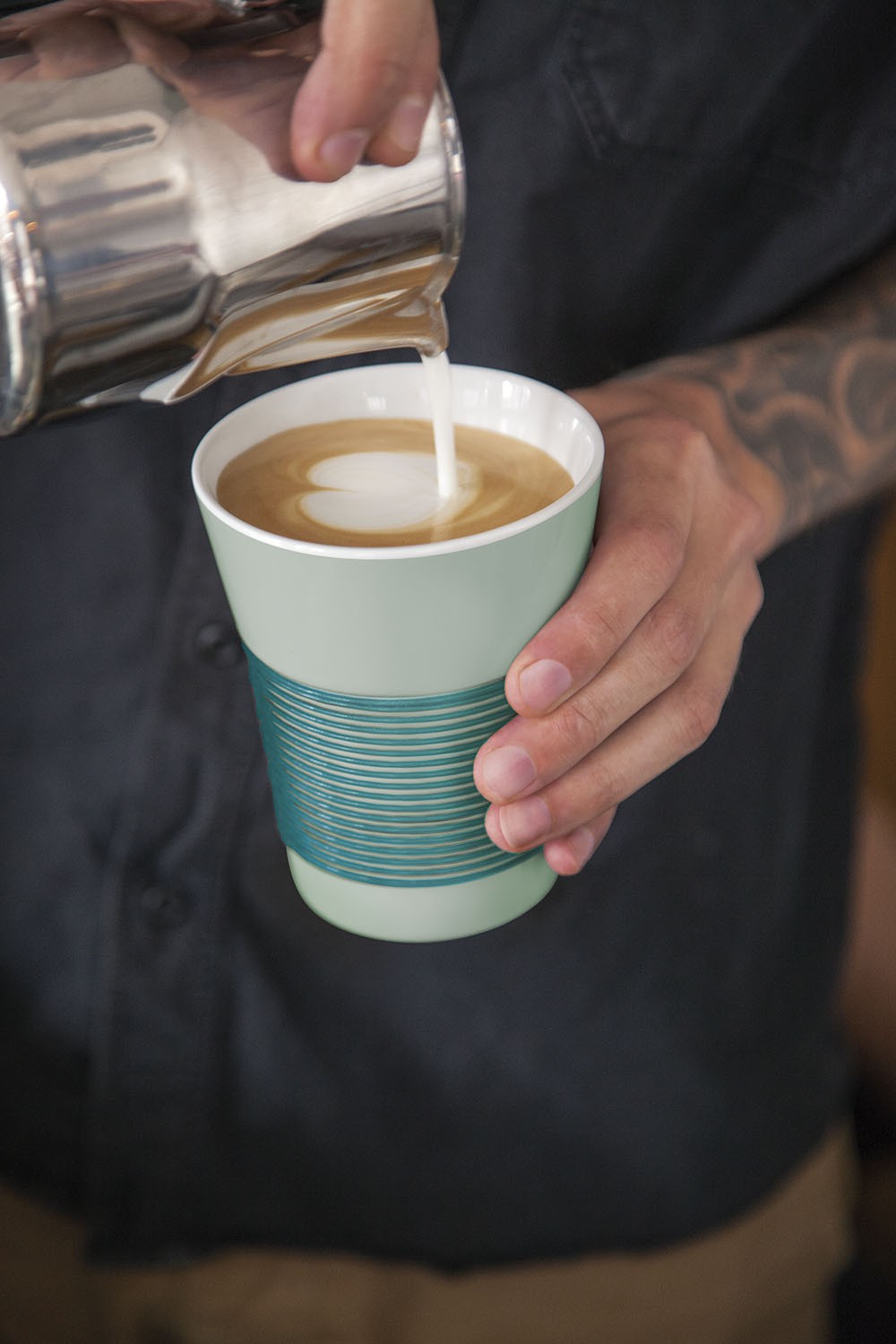 Kahla Чашка 0,35 л, з кришкою зелена лагуна Сupit To Go Mugs Magic Grip | https://grandposuda.com.ua