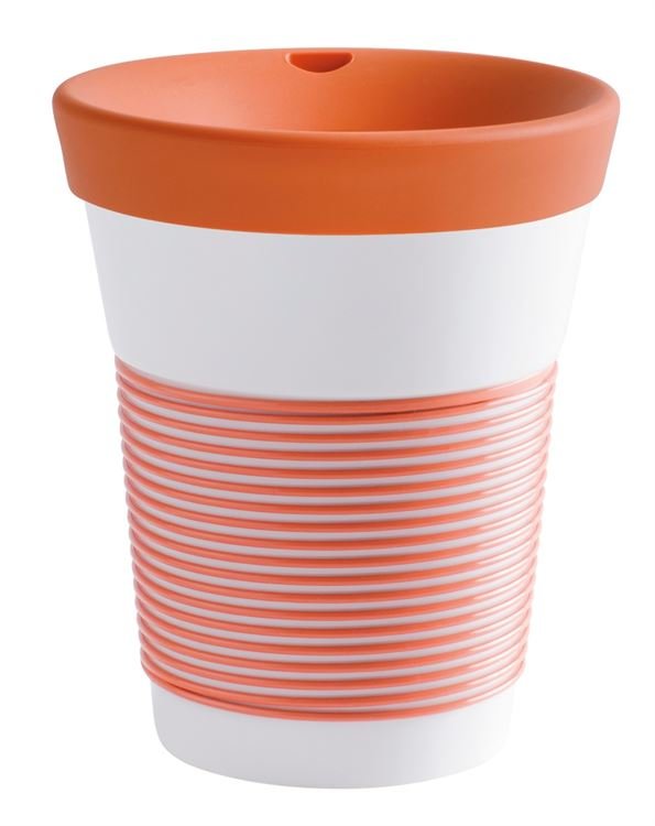 Kahla Чашка 0,35 л, з кришкою кораловий захід Сupit To Go Mugs Magic Grip | https://grandposuda.com.ua