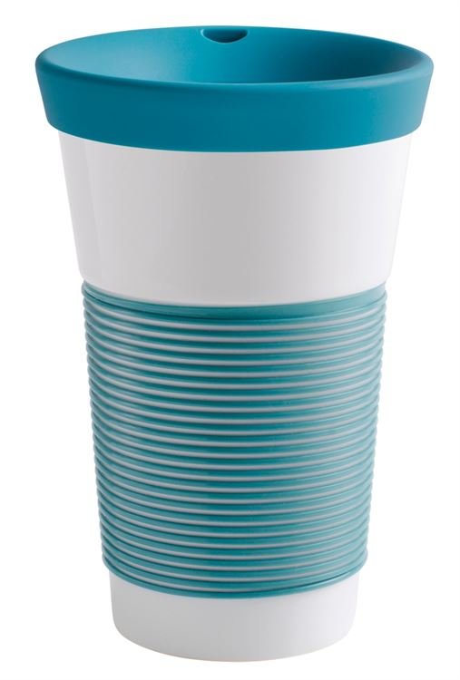 Kahla Чашка 0,47 л, з кришкою біло-зелена Сupit To Go Mugs Magic Grip | https://grandposuda.com.ua