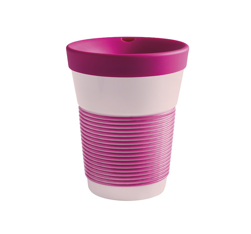 Kahla Чашка 0,35 л, з кришкою пурпурно-рожева Сupit To Go Mugs Magic Grip | https://grandposuda.com.ua