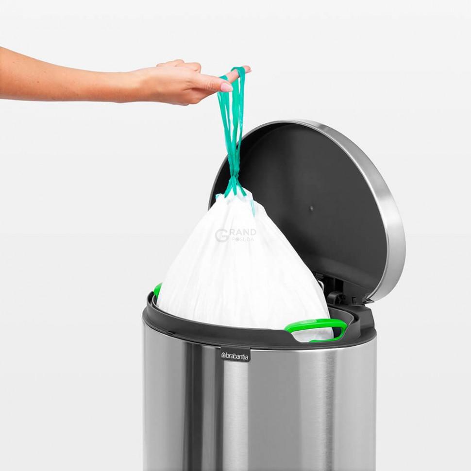 Brabantia Пакеты для мусора в рулоне, 23/30 л, размер G, 20 шт белых | https://grandposuda.com.ua