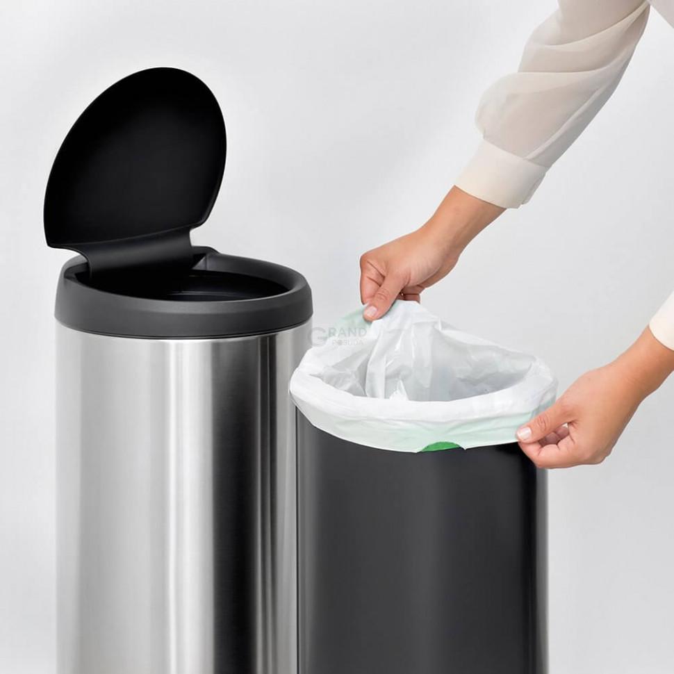 Brabantia Пакеты для мусора в рулоне, 23/30 л, размер G, 20 шт белых | https://grandposuda.com.ua