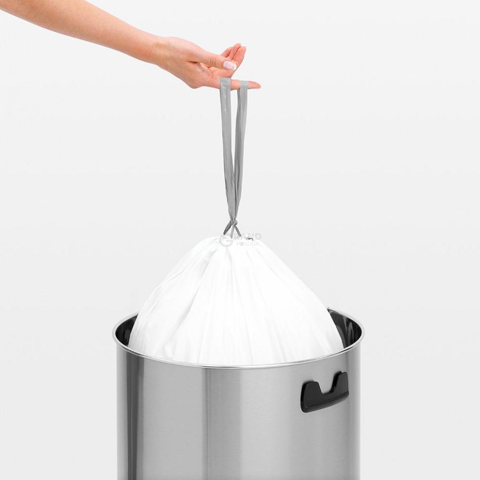 Brabantia Пакеты для мусора в рулоне, 50/60л, размер H, 10 шт белых | https://grandposuda.com.ua