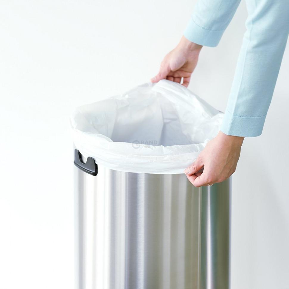 Brabantia Пакеты для мусора в рулоне, 50/60л, размер H, 10 шт белых | https://grandposuda.com.ua