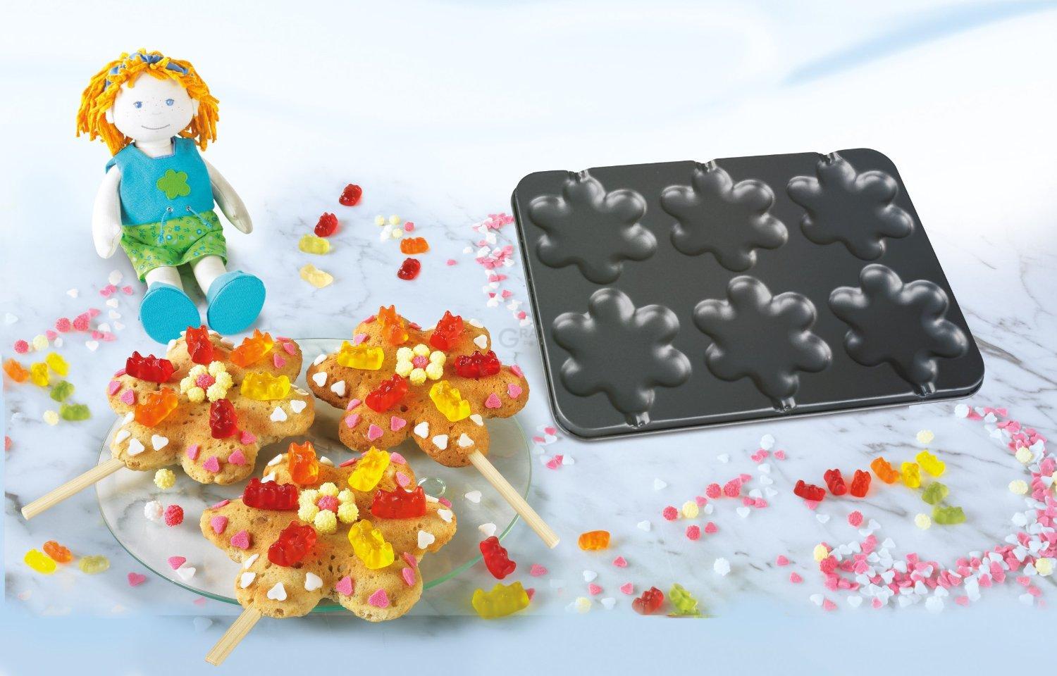 Dr. Oetker Форма для випікання печива - льодяників Квіточка 34 х 24 см Kids | https://grandposuda.com.ua
