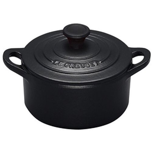 Le Creuset Міні-каструля / жаровня з кришкою 10 см, чорна | https://grandposuda.com.ua