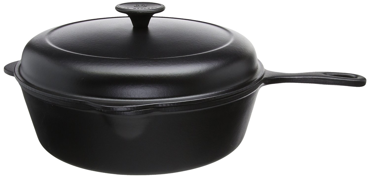 Le Creuset Гусятниця / жаровня з довгою ручкою 27 см, чорний | https://grandposuda.com.ua