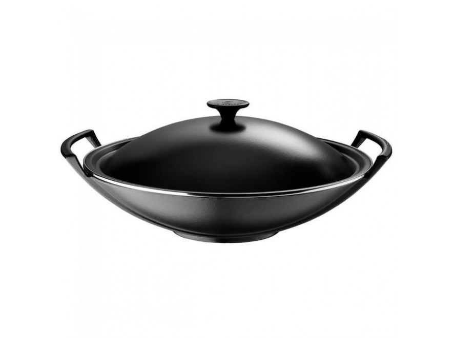 Le Creuset Вок зі сталевою кришкою 4,5 л Чорний Le Creuset Вок зі сталевою кришкою 4,5 л Чорний | https://grandposuda.com.ua