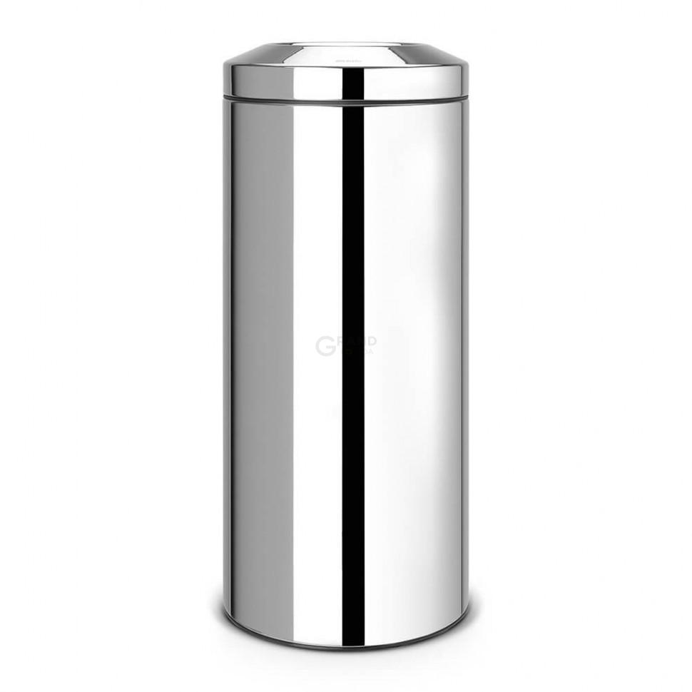 Brabantia Урна для бумаг с защитой от возгорания 30 литров глянцевая стальная Flame Guard Bin | https://grandposuda.com.ua