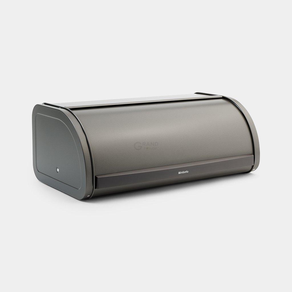 Brabantia Хлебница со сдвигающейся крышкой 17,5х44,8х27 см платиновая | https://grandposuda.com.ua
