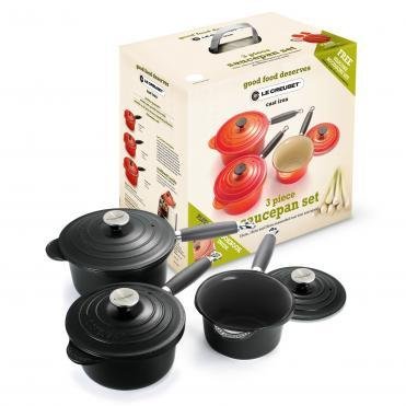Le Creuset Набор ковшей профессиональный 3 предмета, черный | https://grandposuda.com.ua