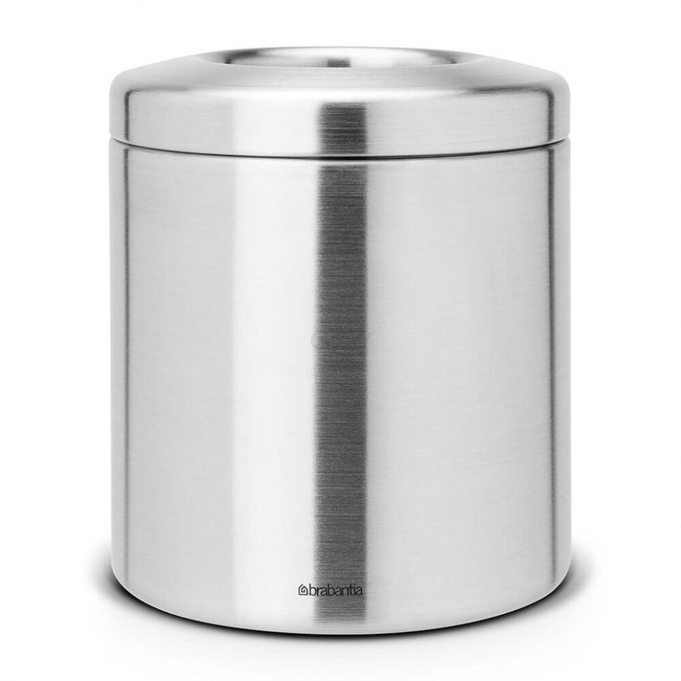 Brabantia Настольный контейнер для мусора 1 л матовая сталь | https://grandposuda.com.ua
