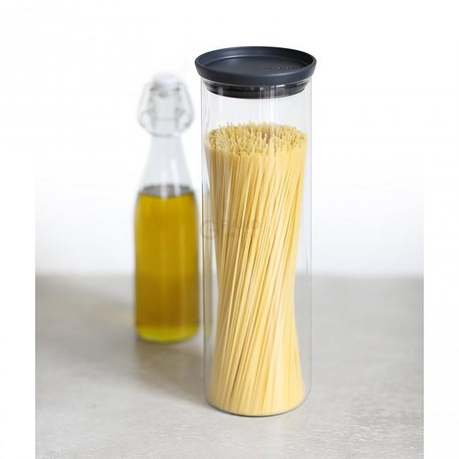 Brabantia Модульная стеклянная банка, темно-серая крышка 1,9 л | https://grandposuda.com.ua