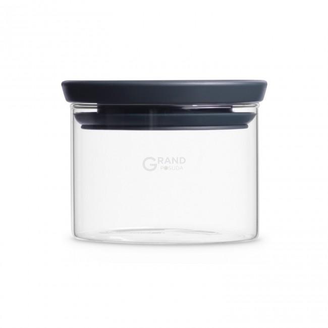 Brabantia Модульная стеклянная банка, темно-серая крышка,0,3 л | https://grandposuda.com.ua