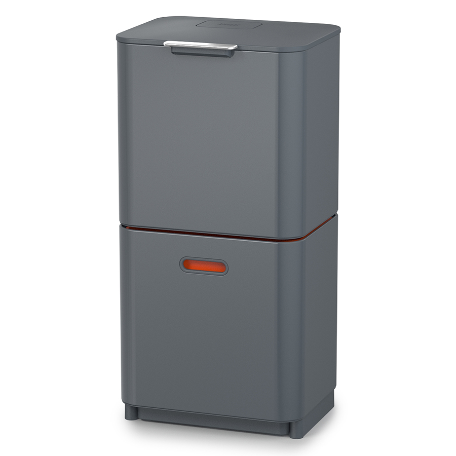 Joseph Joseph Контейнер для мусора с двумя баками 60 л графит Totem Compact | https://grandposuda.com.ua