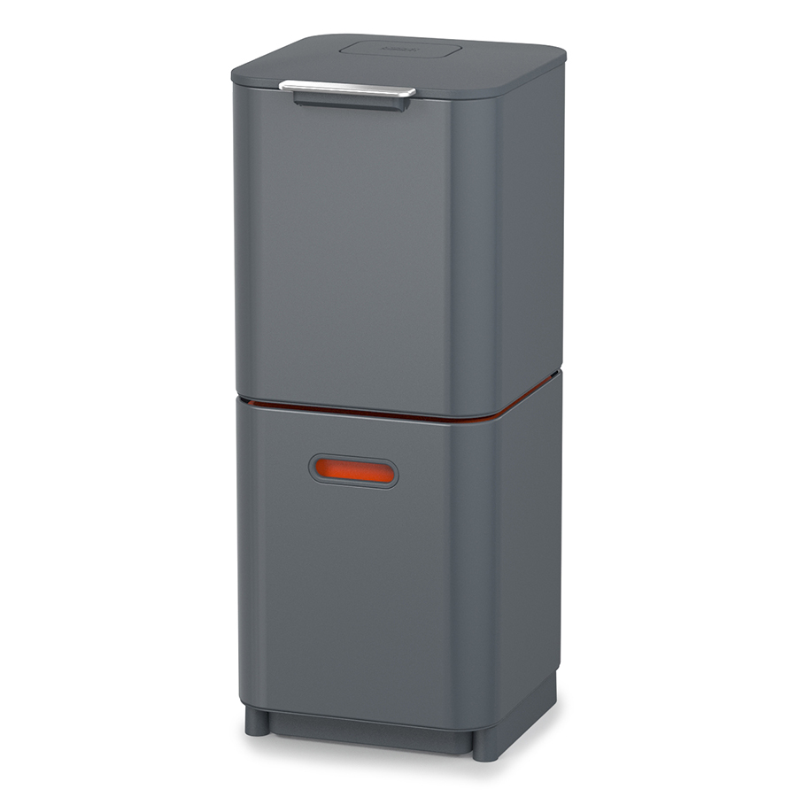 Joseph Joseph Контейнер для мусора с двумя баками 40 л графит Totem Compact | https://grandposuda.com.ua