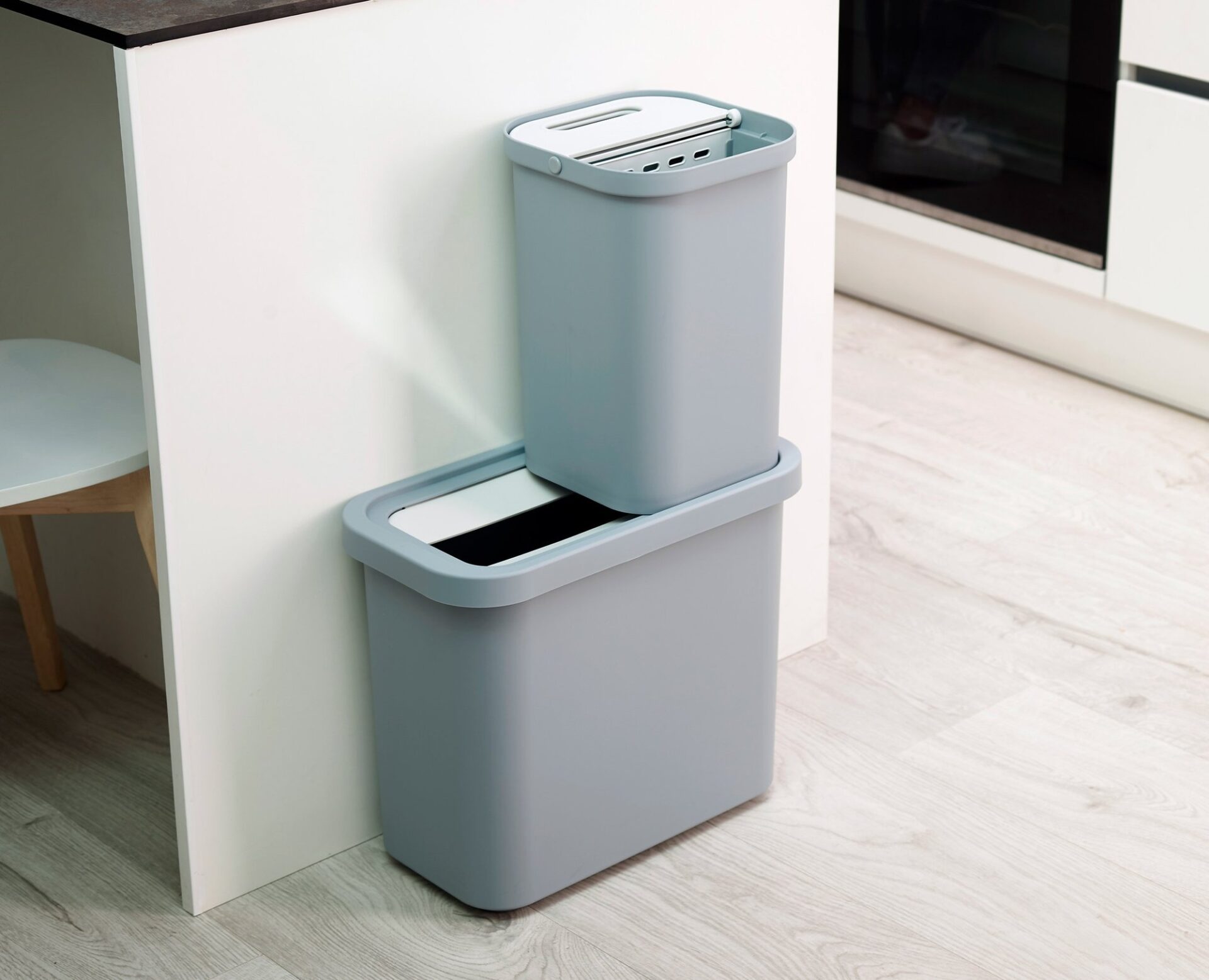Joseph Joseph Набір відер для сміття 2 предмети світло-блакитні GoRecycle | https://grandposuda.com.ua