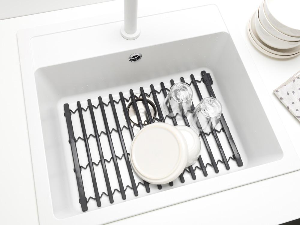Brabantia Килимок для миття посуду світло-сіра матова | https://grandposuda.com.ua