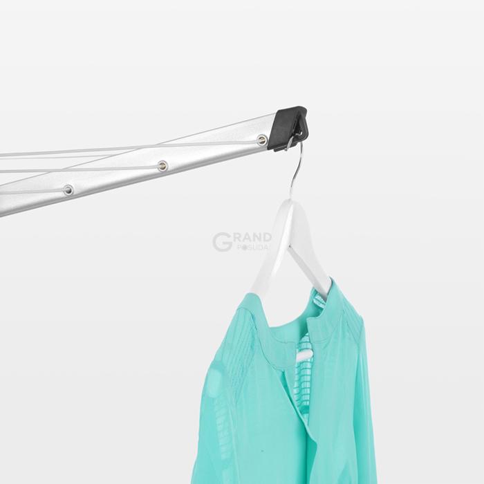Brabantia Уличная сушилка Essential с 4 направляющими 50 м навеса серый металлик | https://grandposuda.com.ua