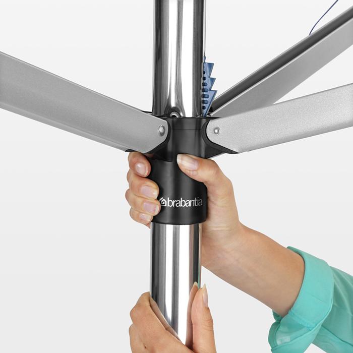 Brabantia Уличная сушилка с 4 направляющими 40 м навеса серый металлик Topspinner | https://grandposuda.com.ua
