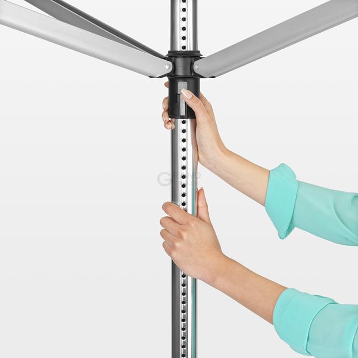 Brabantia Вулична сушарка з 4 напрямними і регулюванням висоти 50 м навісу Lift-O-Matic | https://grandposuda.com.ua