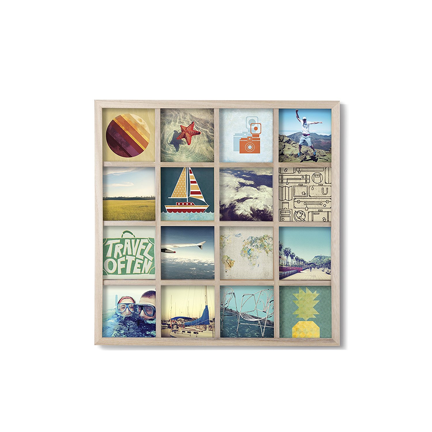 Umbra Фоторамка 43,2x3,2x43,2 см дерево Gridart Bilderrahmen Collage | https://grandposuda.com.ua