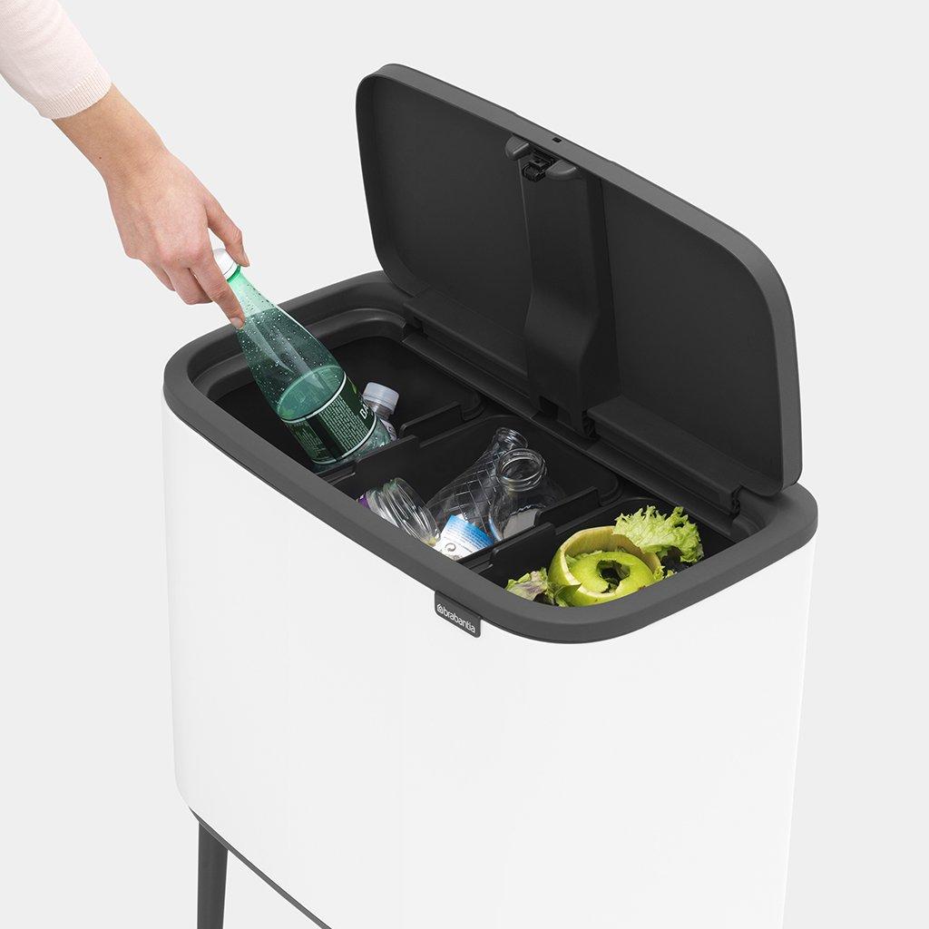 Brabantia Сміттєвий бак 3х11 л білий Bo Touch Bin | https://grandposuda.com.ua