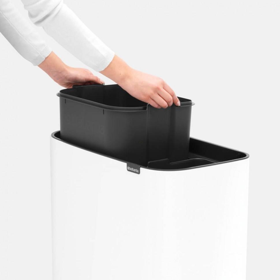 Brabantia Сміттєвий бак 11 + 23 л білий Bo Touch Bin | https://grandposuda.com.ua