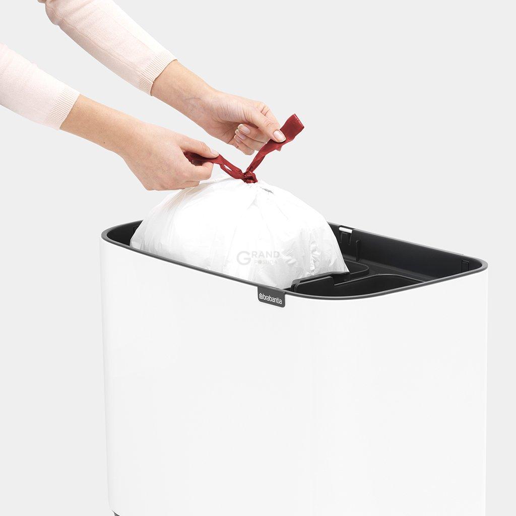 Brabantia Сміттєвий бак 11 + 23 л білий Bo Touch Bin | https://grandposuda.com.ua