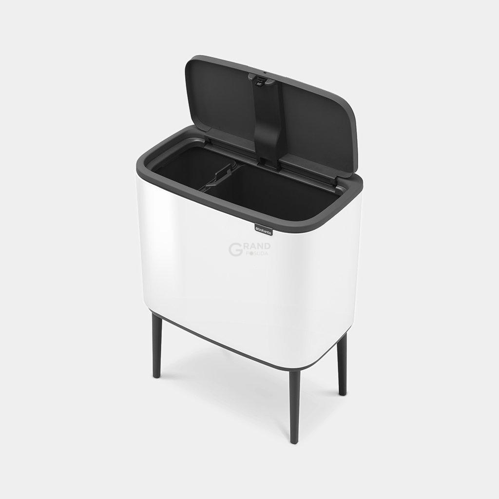 Brabantia Сміттєвий бак 11 + 23 л білий Bo Touch Bin | https://grandposuda.com.ua