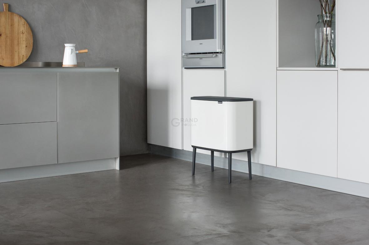 Brabantia Сміттєвий бак 11 + 23 л білий Bo Touch Bin | https://grandposuda.com.ua