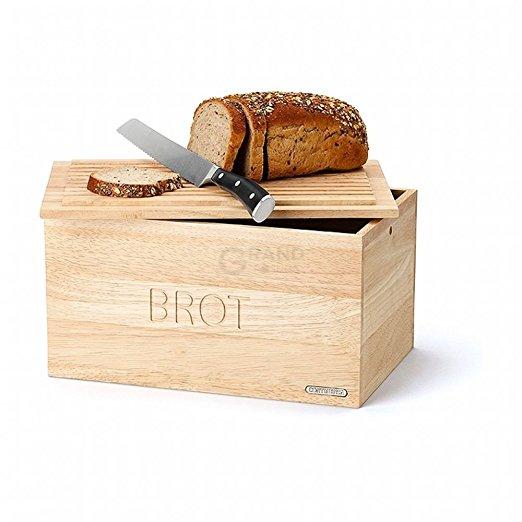 Continenta Хлібниця з кришкою, каучукове дерево 34.5 x 23 см | https://grandposuda.com.ua