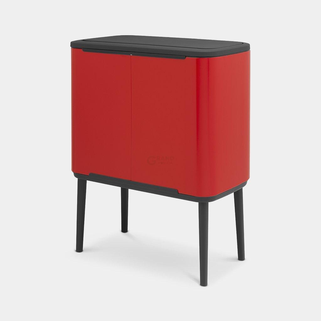 Brabantia Мусорный бак 36 л красный Bo Touch Bin | https://grandposuda.com.ua