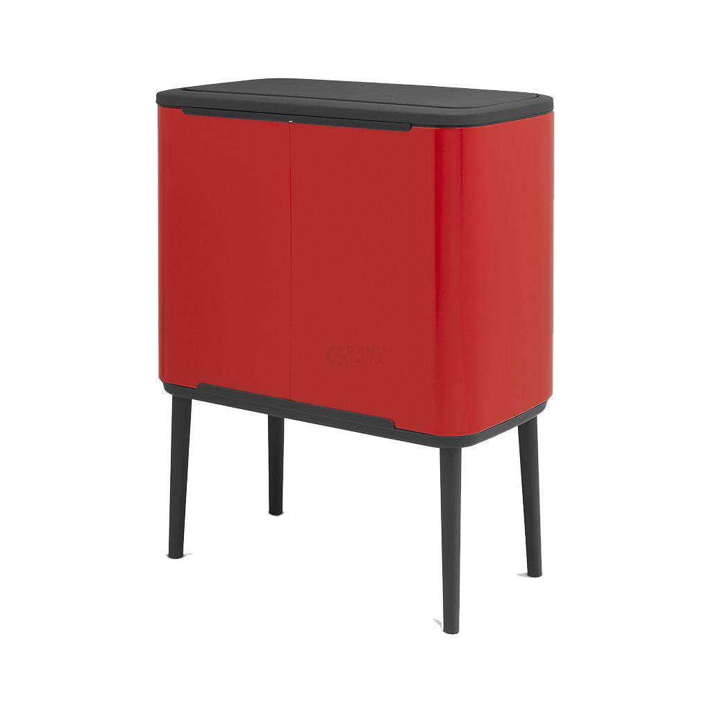 Brabantia Сміттєвий бак 3х11 л червоний Bo Touch Bin | https://grandposuda.com.ua