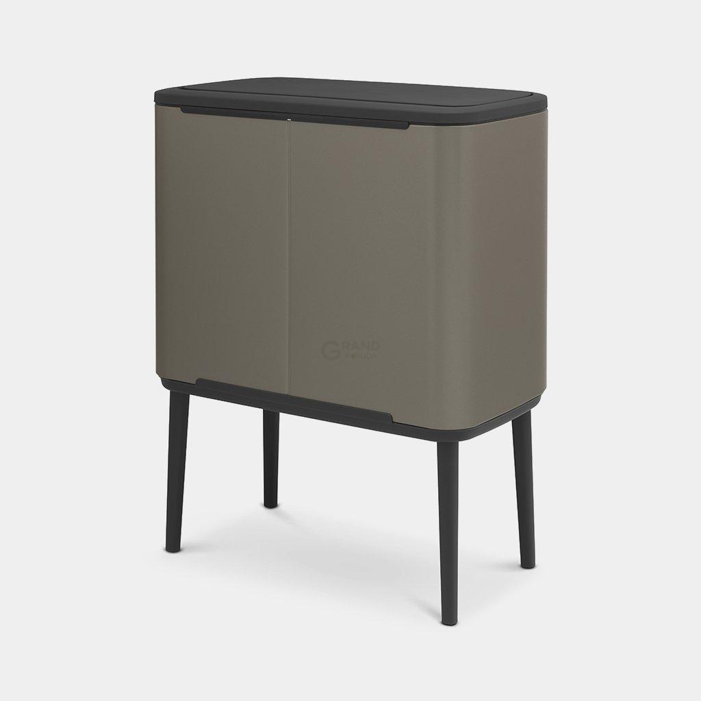 Brabantia Сміттєвий бак 3х11 л платиновий Bo Touch Bin | https://grandposuda.com.ua