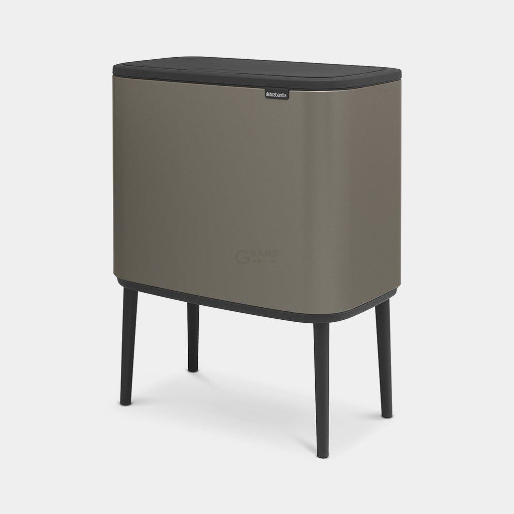 Brabantia Сміттєвий бак 3х11 л платиновий Bo Touch Bin | https://grandposuda.com.ua
