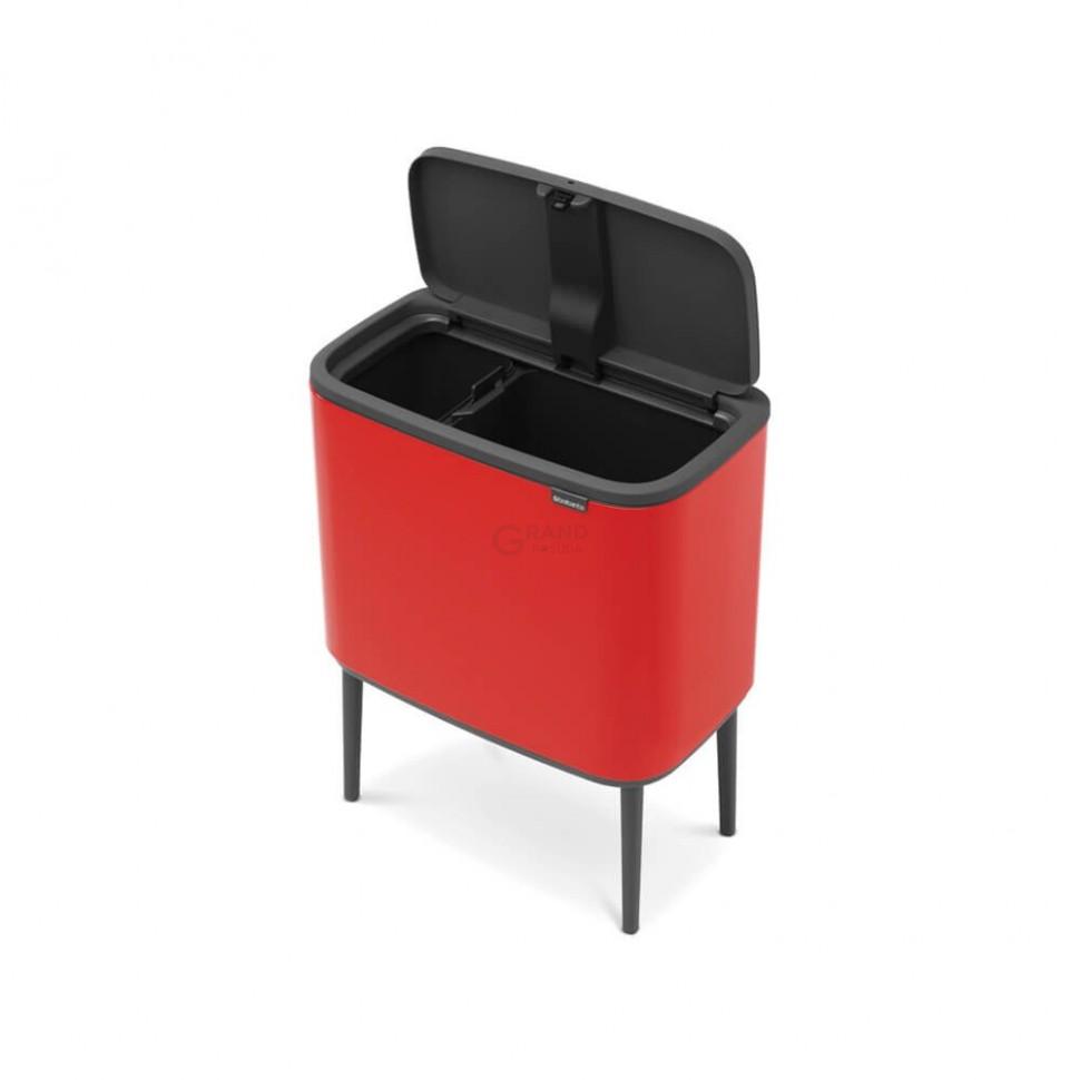 Brabantia Мусорный бак 11+23 л красный Bo Touch Bin | https://grandposuda.com.ua