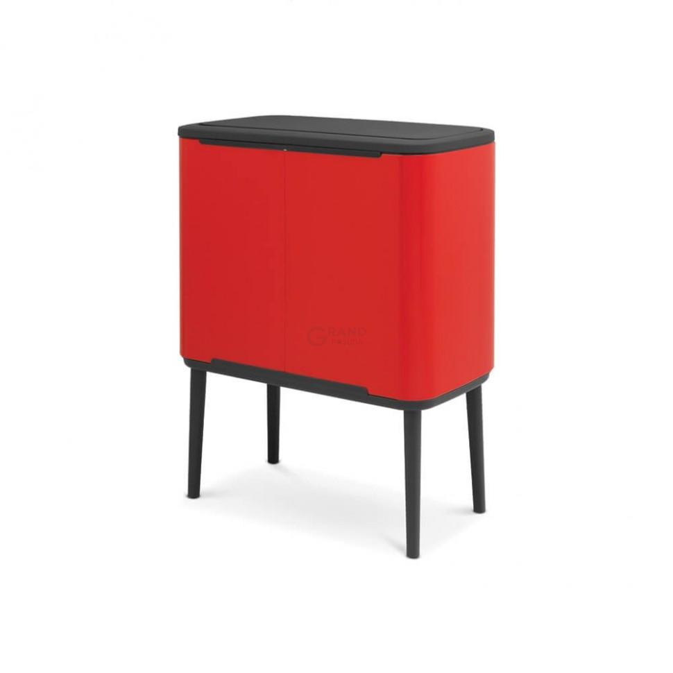 Brabantia Мусорный бак 11+23 л красный Bo Touch Bin | https://grandposuda.com.ua