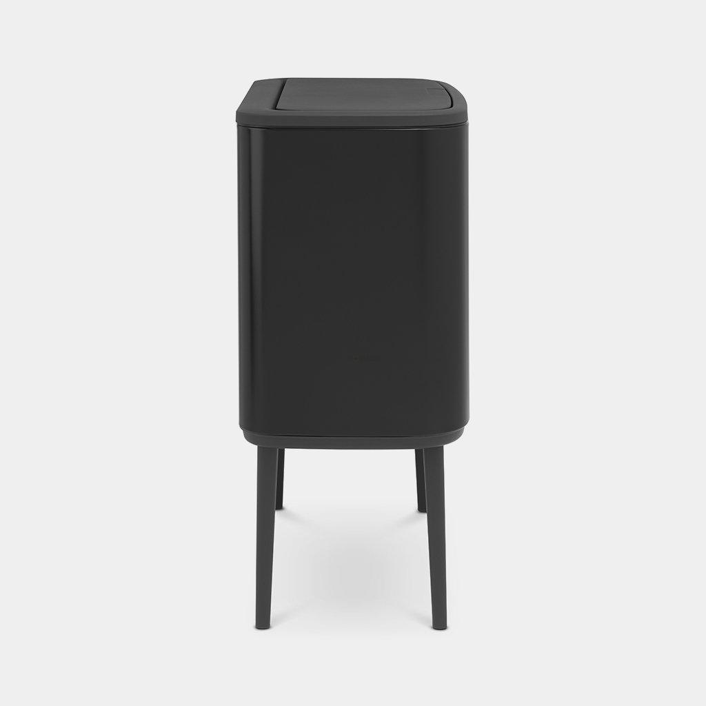 Brabantia Сміттєвий бак 11 + 23 л чорний матовий Bo Touch Bin | https://grandposuda.com.ua